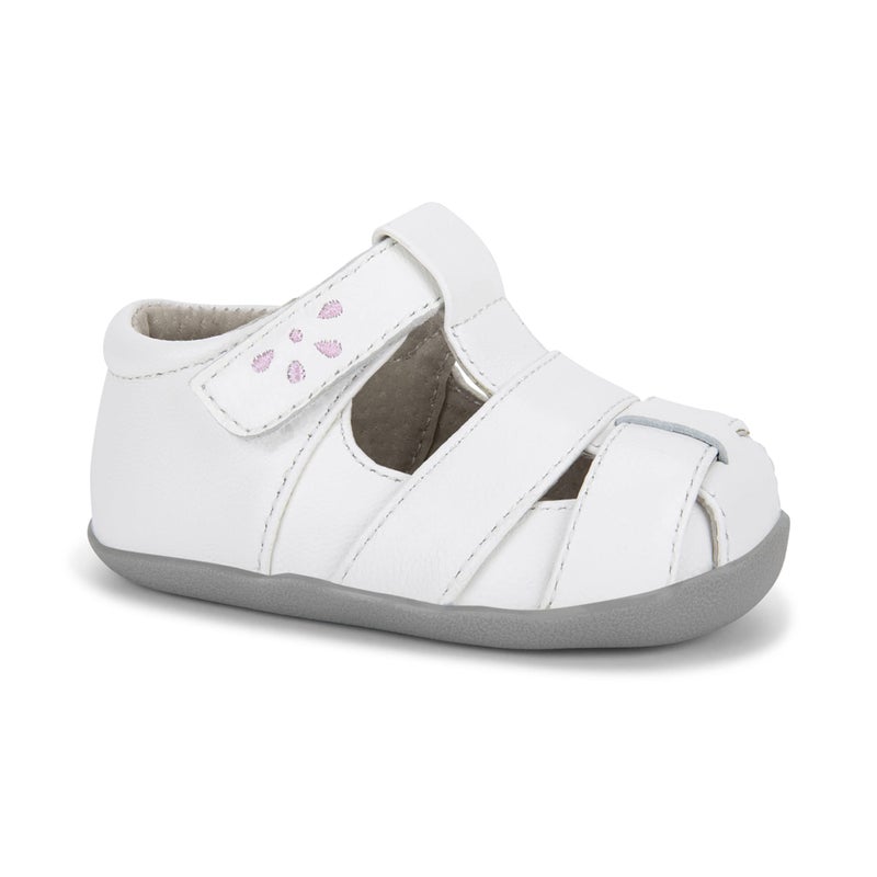 See Kai Run - Brook III Sandal for Infants, White/Pink, Infant 3 - Image 1
